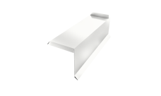 Планка торцевая сегментная 20мм Правая 0,45 PE с пленкой RAL 9003 сигнальный белый