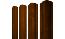 Штакетник Круглый фигурный Grand Line 0,45 Print-Double Premium Golden Wood Intense F