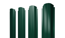 Штакетник П-образный A фигурный Grand Line 0,45 Drap TR RAL 6005 зеленый мох