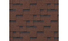 Черепица гибкая RoofShield Премиум Модерн коричневый с оттенением