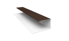Планка П-образная завершающая сложная (КД) 0,45 Drap TX RAL 8017 шоколад (3м)