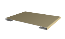 Планка стыковочная 0,4 PE с пленкой RAL 1014 слоновая кость (2м)