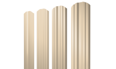 Штакетник Твин фигурный Grand Line 0,5 Сатин RAL 1015 светлая слоновая кость