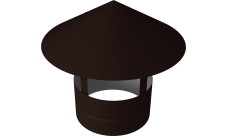 Дымник на трубу круглый d160 0,5 Satin с пленкой RAL 8017 шоколад