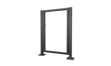 Калитка Жалюзи 2,0х1 прямоугольный фланец 230х230 RAL 7024 без заполнения