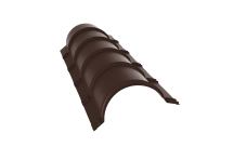 Планка малого конька полукруглого 0,5 Satin с пленкой RAL 8017 шоколад (1,97м)