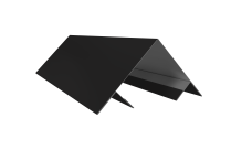 Планка угла внешнего составная верхняя Экобрус Grand Line 0,45 Drap ТХ RAL 9005 черный (2м)