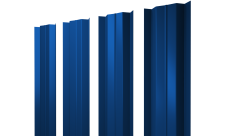 Штакетник М-образный B с прямым резом Grand Line 0,45 PE lite RAL 5005 сигнальный синий