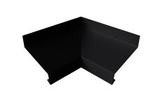 Угол отлива внутренний 70 Grand Line 0,45 ПЭ двухсторонний с пленкой RAL 9005 черный