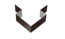 Угол внешний симметричный фибросайдинга 0,5 Satin с пленкой RAL 8017 шоколад (3м)