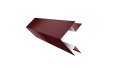 Угол внешний сложный 75х75 Grand Line 0,45 Drap ST RAL 3005 красное вино (2м)