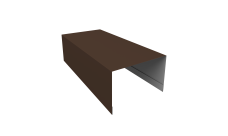 Крышка для забора из сайдинга (Блок-хаус new) 0,45 Drap TX RAL 8017 шоколад (2,5м)