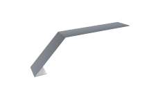 Планка карнизная для мягкой кровли 100х60 Grand Line 0,45 PE с пленкой RAL 9006 бело-алюминиевый (2м)