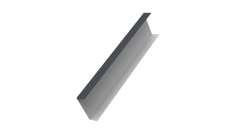 Декоративная накладка на столб универсальная 62х55 для забора жалюзи Grand Line 0,5 Satin RAL 7024 мокрый асфальт (2,5м)