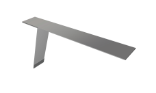 Планка карнизная фальц 130х80 Grand Line 0,5 Satin с пленкой RAL 9006 бело-алюминиевый (2м)