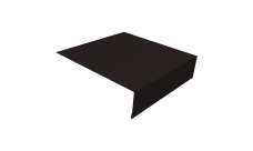 Планка околооконная простая 200х75 Grand Line 0,5 PurPro Matt 275 RAL 9005 черный (2м)