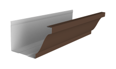 Желоб прямоугольный Vortex Lite 130мм 2м PE RAL 8017 шоколад