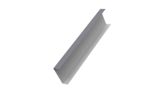 Декоративная накладка на столб универсальная 62х55 для забора жалюзи Grand Line 0,45 Drap TX RAL 7004 сигнальный серый (2м)