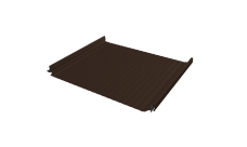 Кликфальц Pro Gofr Grand Line 0,5 PurPro Matt 275 с пленкой на замках RAL 8017 шоколад