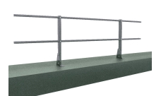 Ограждение кровельное для парапета на плоскую кровлю RAL 7004 (2,0х0,9м)ОЦ