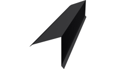 Планка конька односкатной кровли 160х160 Grand Line 0,5 Rooftop Бархат RAL 9005 черный (3м)