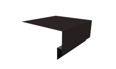 Планка околооконная сложная Блок-Хаус новый 200х75х27 Grand Line 0,5 PurLite матовый RAL 9005 черный (3м)