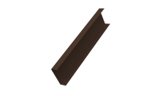 Декоративная накладка на столб универсальная 62х55 для забора жалюзи Grand Line 0,5 Satin Matt TX RAL 8017 шоколад (3м)