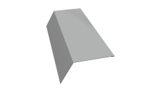 Планка карнизная 120х80 0,45 PE с пленкой RAL 9006 бело-алюминиевый (2м)