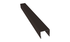 Планка П-образная заборная 24 0,45 Drap-double TX RR 32 темно-коричневый (2м)