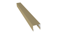 Планка П-образная заборная 24 Grand Line 0,45 PE с пленкой RAL 1014 слоновая кость (3м)