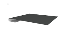 Планка завершающая 0,5 PurPro Matt 275 RAL 7016 антрацитово-серый (2м)