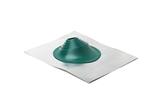 Проходной элемент MF угловой №1 (75-200мм) +240 силиконовый (металлический неокрашенный фланец) зеленый