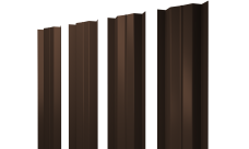 Штакетник М-образный B с прямым резом Grand Line 0,45 PE lite RAL 8017 шоколад