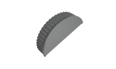 Заглушка торцевая Grand Line 0,5 Satin RAL 9006 бело-алюминиевый