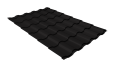 Металлочерепица "Кредо" ("Kredo") v01 0,5 Satin RAL 9005 черный