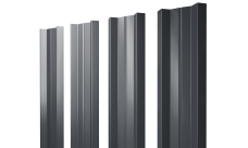 Штакетник М-образный A с прямым резом Grand Line 0,45 Drap ST lite RAL 7024 мокрый асфальт