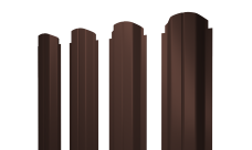 Штакетник П-образный A фигурный Grand Line 0,45 Drap TR lite RAL 8017 шоколад