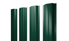 Штакетник П-образный A с прямым резом 0,4 PE RAL 6005 зеленый мох