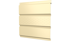 Софит металлический Классик v01 Grand Line центральная перфорация 0,45 Drap TX с пленкой RAL 1015 светлая слоновая кость