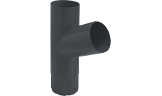 Тройник трубы GL PU Matt 90 мм RAL 7024 мокрый асфальт