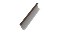Декоративная накладка на столб универсальная 60х60 для забора жалюзи 0,5 Satin RAL 8017 шоколад (2м)