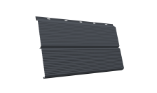 ЭкоБрус 0,345 Gofr Grand Line 0,45 Drap TR с пленкой RAL 7024 мокрый асфальт