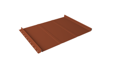 Кликфальц Line Grand Line 0,45 Drap TX с пленкой на замках RAL 8004 терракота