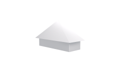 Колпак на полустолб для С20 0,45 PE с пленкой RAL 9003 сигнальный белый