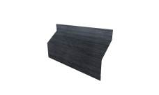 Ламель забора жалюзи Milan Slim стартовая/финишная для калиток и ворот 0,45 Print Premium Grey Wood TwinColor