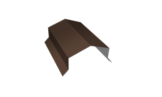 Парапетная крышка угольная 125мм Grand Line 0,45 Drap TR lite RAL 8017 шоколад (3м)