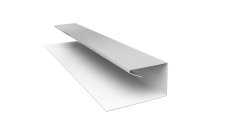 Планка П-образная завершающая сложная (КД) 0,45 Drap с пленкой RAL 9003 сигнальный белый (2м)