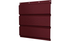 Софит металлический Классик v01 Grand Line центральная перфорация 0,45 Drap TX с пленкой RAL 3005 красное вино