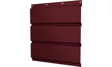 Софит металлический Классик v01 Grand Line центральная перфорация 0,5 Satin Matt с пленкой RAL 3005 красное вино