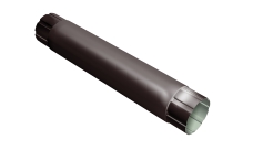 Труба круглая соединительная GL PE 100 мм 1 м RAL 8017 шоколад